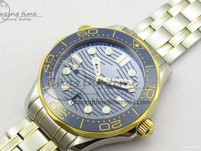 0503 2018 Seamaster Diver 300M SS YG VSF 1:1 Best Edition YG Bezel Blue Dial on SS YG Bracelet A Effortless 7897